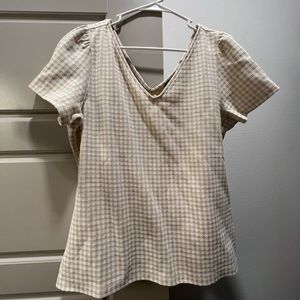 Ann Taylor Checkered Blouse